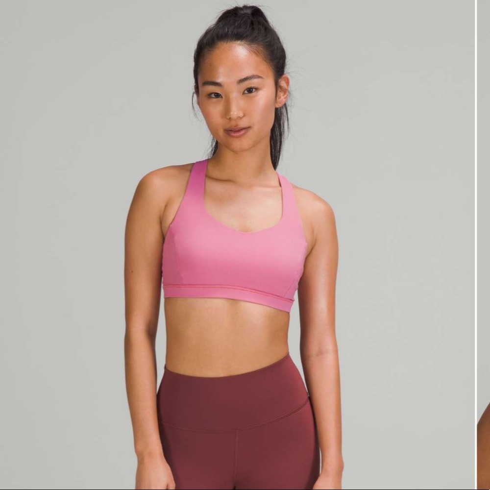 NWT lululemon free to be serene bra pink blossom 6